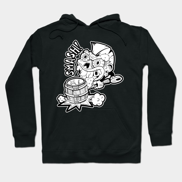 Mallet Smashing Monster Hoodie by Chris Nixt